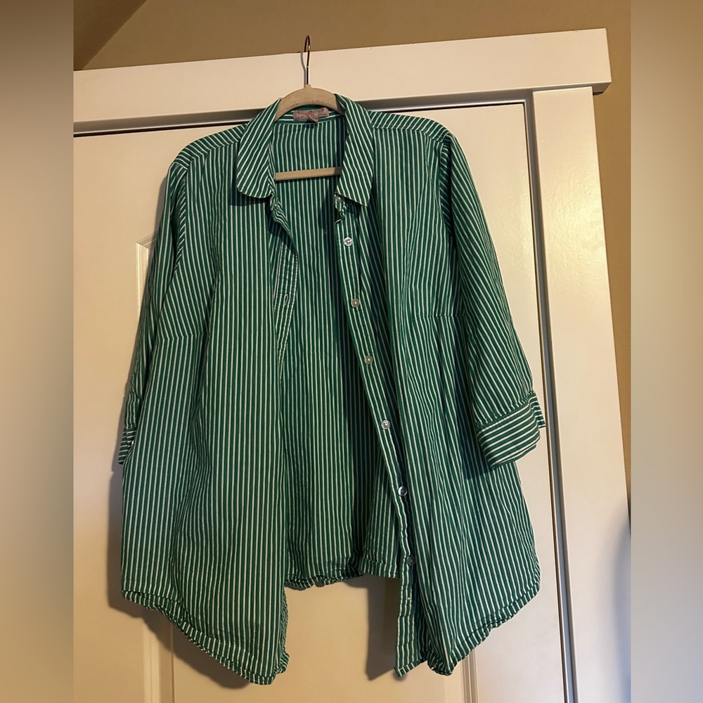 Woman within button up